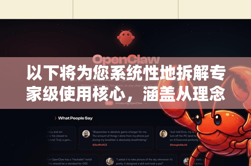 以下将为您系统性地拆解专家级使用核心，涵盖从理念到实战的各个方面