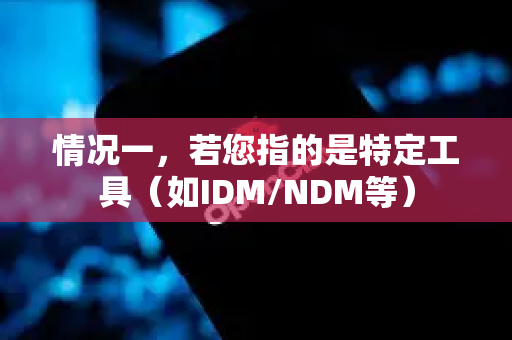情况一，若您指的是特定工具（如IDM/NDM等）