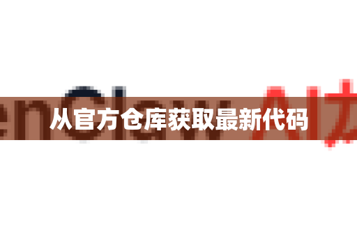 从官方仓库获取最新代码