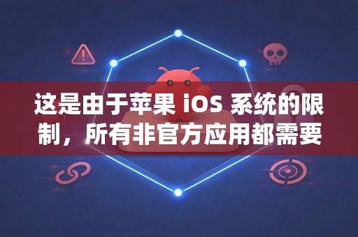 这是由于苹果 iOS 系统的限制，所有非官方应用都需要通过特定的方式侧载安装