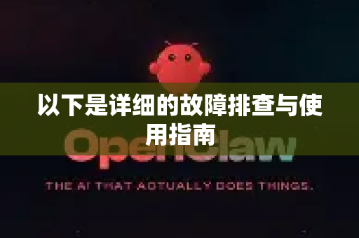 以下是详细的故障排查与使用指南